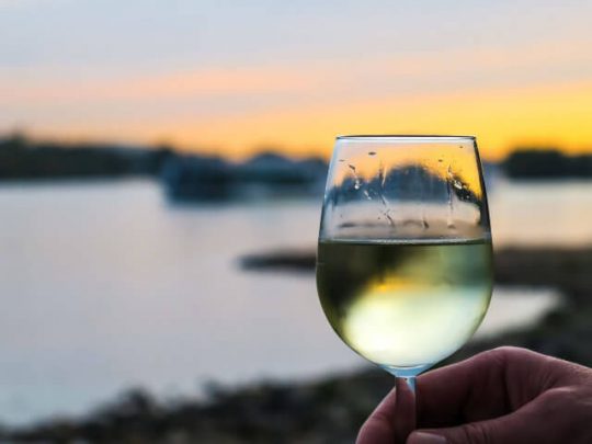 Enjoy a glass with an amazing view